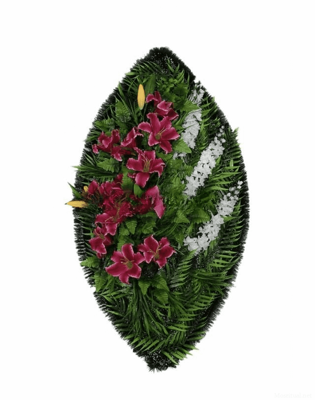 Венок из искусственных цветов 13